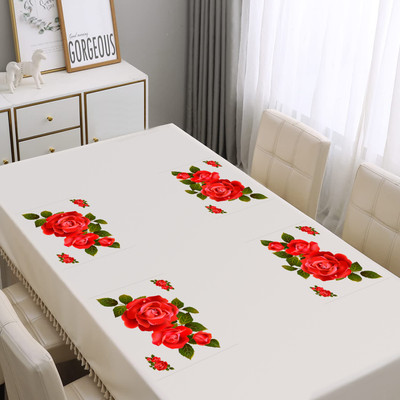Flipkart SmartBuy Rectangular Pack of 4 Table Placemat(Red, Yellow, PVC)