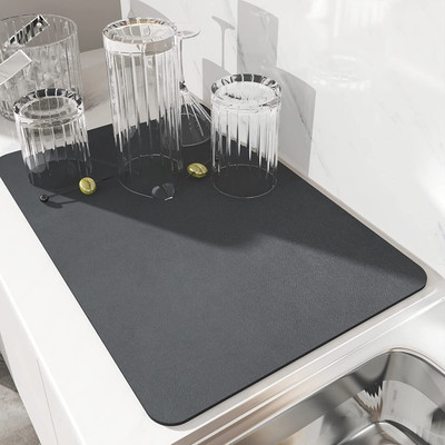 WEMOL Rectangular Pack of 1 Table Placemat(Black, Rubber)