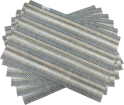 KiaraHome Rectangular Pack of 6 Table Placemat(Green, PVC)