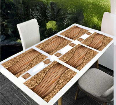 SANRAKSSHAN Rectangular Pack of 6 Table Placemat(Multicolor, PVC)