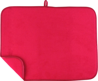 Primeway Rectangular Pack of 1 Table Placemat(Red, Polyester, Microfibre)