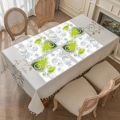 SANRAKSSHAN Rectangular Pack of 6 Table Placemat(Multicolor, PVC)