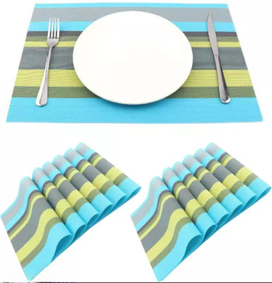 DANSR Rectangular Pack of 12 Table Placemat(Multicolor, Polyester)