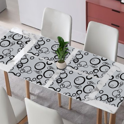 Flipkart SmartBuy Rectangular Pack of 6 Table Placemat(Black, White, PVC)
