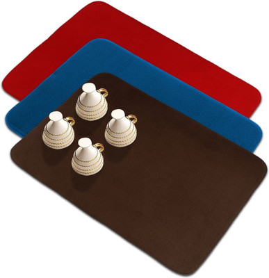 KUBER INDUSTRIES Rectangular Pack of 3 Table Placemat(Multicolor, Microfibre)