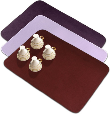 KUBER INDUSTRIES Rectangular Pack of 3 Table Placemat(Multicolor, Microfibre)