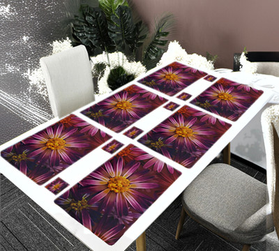 REVEXO Rectangular Pack of 6 Table Placemat(Multicolor, Brown, PVC)