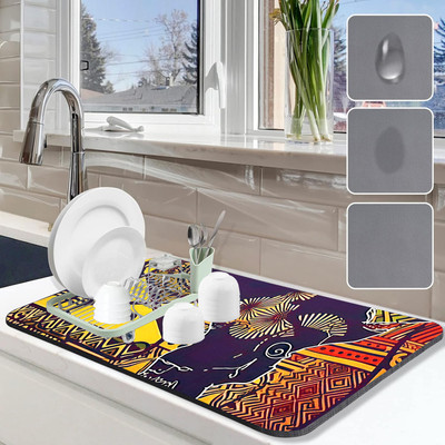 SHREESALES Rectangular Pack of 1 Table Placemat(Yellow, Rubber)