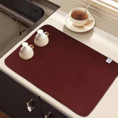 Heart Home Rectangular Pack of 1 Table Placemat(Maroon, Microfibre)