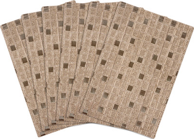 Saral Home Rectangular Pack of 6 Table Placemat(Beige, Polyester)