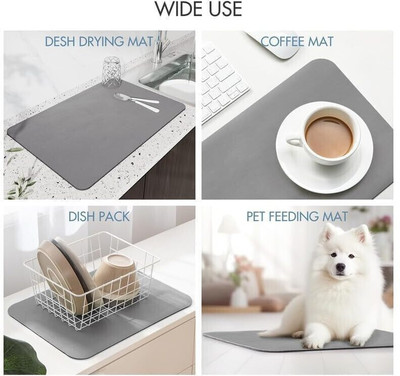 SPIRITUAL HOUSE Square Pack of 1 Table Placemat(Grey, Rubber)