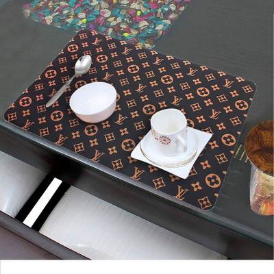 CASA FURNISHING Rectangular Pack of 6 Table Placemat(Black, Brown, PVC)