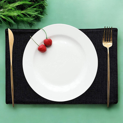 Casanest Rectangular Pack of 6 Table Placemat(Grey, Jute)