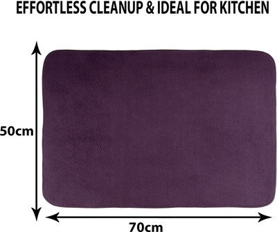 KUBER INDUSTRIES Rectangular Pack of 2 Table Placemat(Purple, Microfibre)