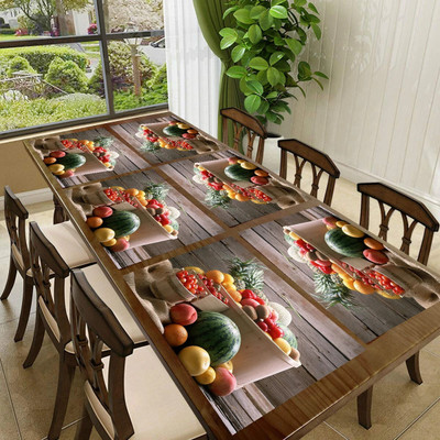 REVEXO Rectangular Pack of 6 Table Placemat(Lavender, PVC)