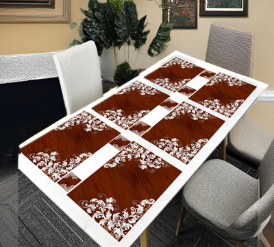 REVEXO Rectangular Pack of 6 Table Placemat(Multicolor, Lavender, PVC)