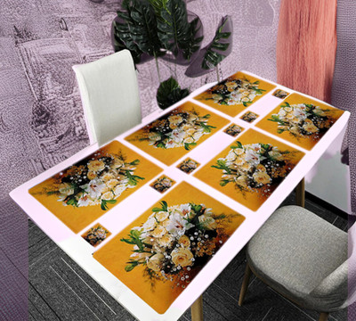 REVEXO Rectangular Pack of 6 Table Placemat(Multicolor, PVC)