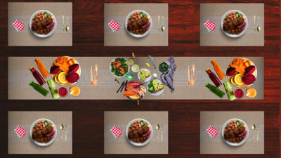 Bhaguji Rectangular Pack of 7 Table Placemat(Brown, PVC)