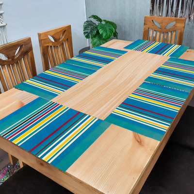 Creadcraft Rectangular Pack of 6 Table Placemat(Multicolor, Purple, PVC)
