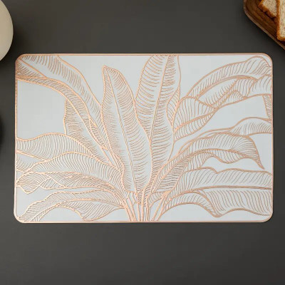 Dakshya Industries Rectangular Pack of 2 Table Placemat(Brown, PVC)