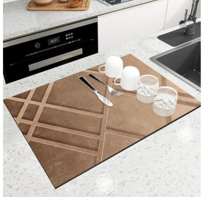 MGNLR Square Pack of 1 Table Placemat(Brown, Polyester)