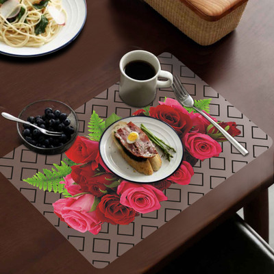 Flipkart SmartBuy Rectangular Pack of 6 Table Placemat(Red, Green, Black, PVC)