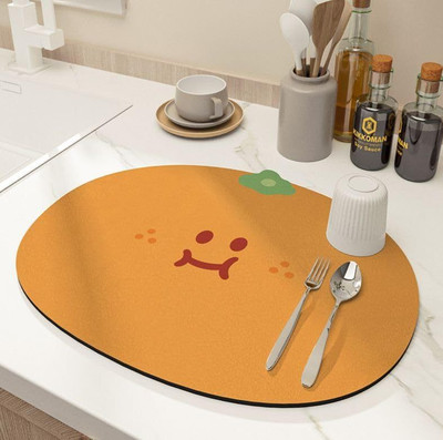 venimall Round Pack of 1 Table Placemat(Multicolor, Microfibre)
