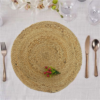 CANVASS Round Pack of 1 Table Placemat(Beige, Jute)
