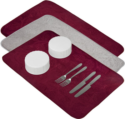 KUBER INDUSTRIES Rectangular Pack of 3 Table Placemat(Multicolor, Microfibre)