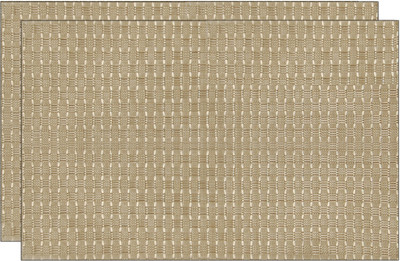 Winner Rectangular Pack of 2 Table Placemat(Gold, PVC)