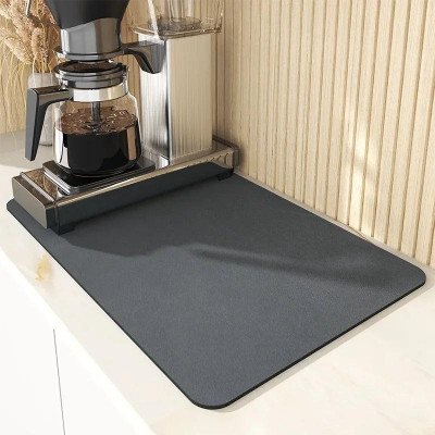 Dizaa Rectangular Pack of 1 Table Placemat(Black, Rubber)