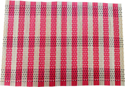 KiaraHome Rectangular Pack of 1 Table Placemat(Pink, PVC)