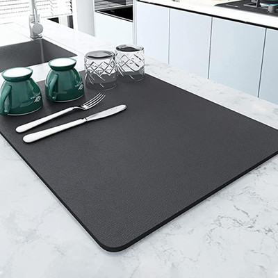 zvonko Rectangular Pack of 1 Table Placemat(Black, Rubber)