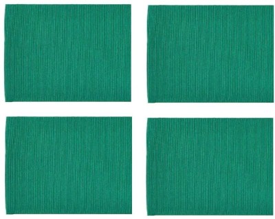 IKEA Rectangular Pack of 4 Table Placemat(Green, Cotton, Polyester)