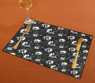 shrinitya Rectangular Pack of 6 Table Placemat(Multicolor, Polyester)