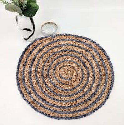 Osric Round Pack of 2 Table Placemat(Grey, Jute)