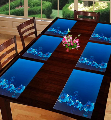 WONDERLAND Rectangular Pack of 4 Table Placemat(Multicolor, PVC)