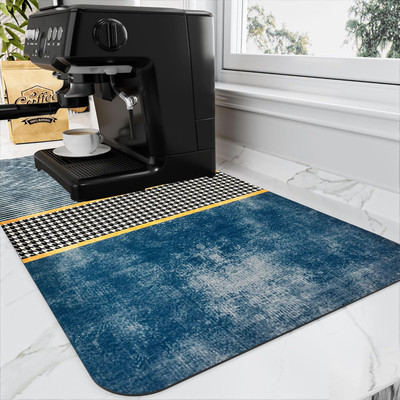 VDNSI Rectangular Pack of 1 Table Placemat(Light Blue, Rubber)