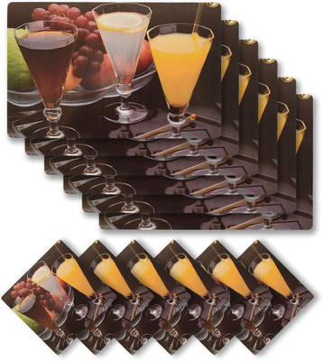 KUBER INDUSTRIES Rectangular Pack of 1 Table Placemat(Brown, PVC)
