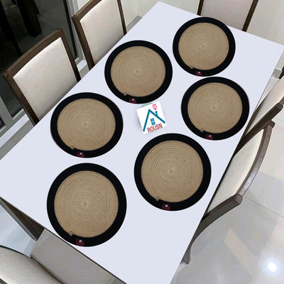 ROUSN Round Pack of 6 Table Placemat(Multicolor, Cotton)