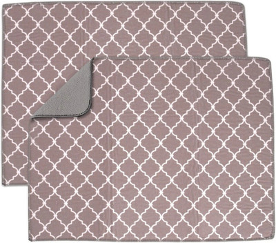 Unique Utilities Rectangular Pack of 2 Table Placemat(Grey, Microfibre)