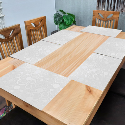 Flipkart SmartBuy Rectangular Pack of 6 Table Placemat(White, PVC)