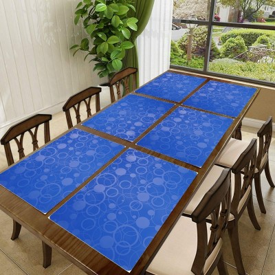 REVEXO Rectangular Pack of 6 Table Placemat(Maroon, PVC)