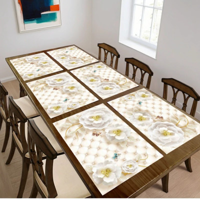Flipkart SmartBuy Rectangular Pack of 6 Table Placemat(Multicolor, White, PVC)