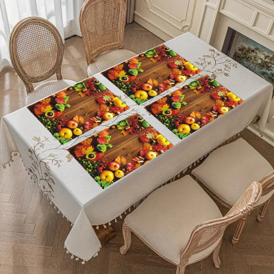 SANRAKSSHAN Rectangular Pack of 6 Table Placemat(Multicolor, PVC)
