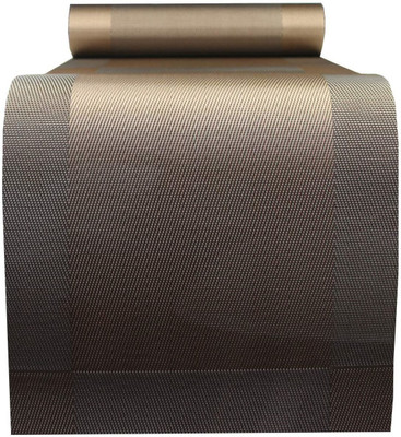 We3 Rectangular Pack of 1 Table Placemat(Brown, PVC)