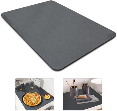 ZWEELAY Rectangular Pack of 1 Table Placemat(Grey, Rubber)