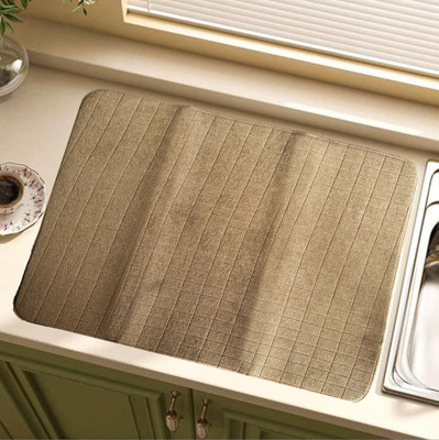 LaVichitra Rectangular Pack of 1 Table Placemat(Brown, Microfibre, Polyester)
