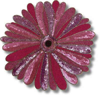embroidcraft Round Pack of 1 Table Placemat(Pink, Cotton)