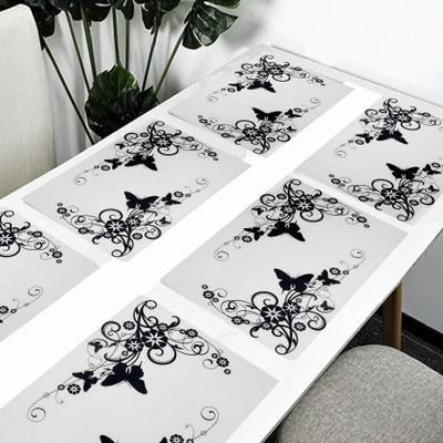 REVEXO Rectangular Pack of 6 Table Placemat(Multicolor, PVC)